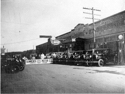 Original Cars in front of Schwieder Ford.