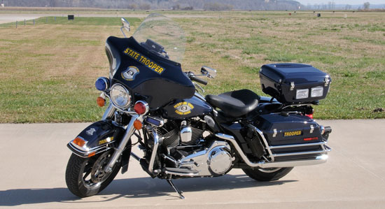 MSHP's 2011 Harley Davidson Electra Glide FLHTP.